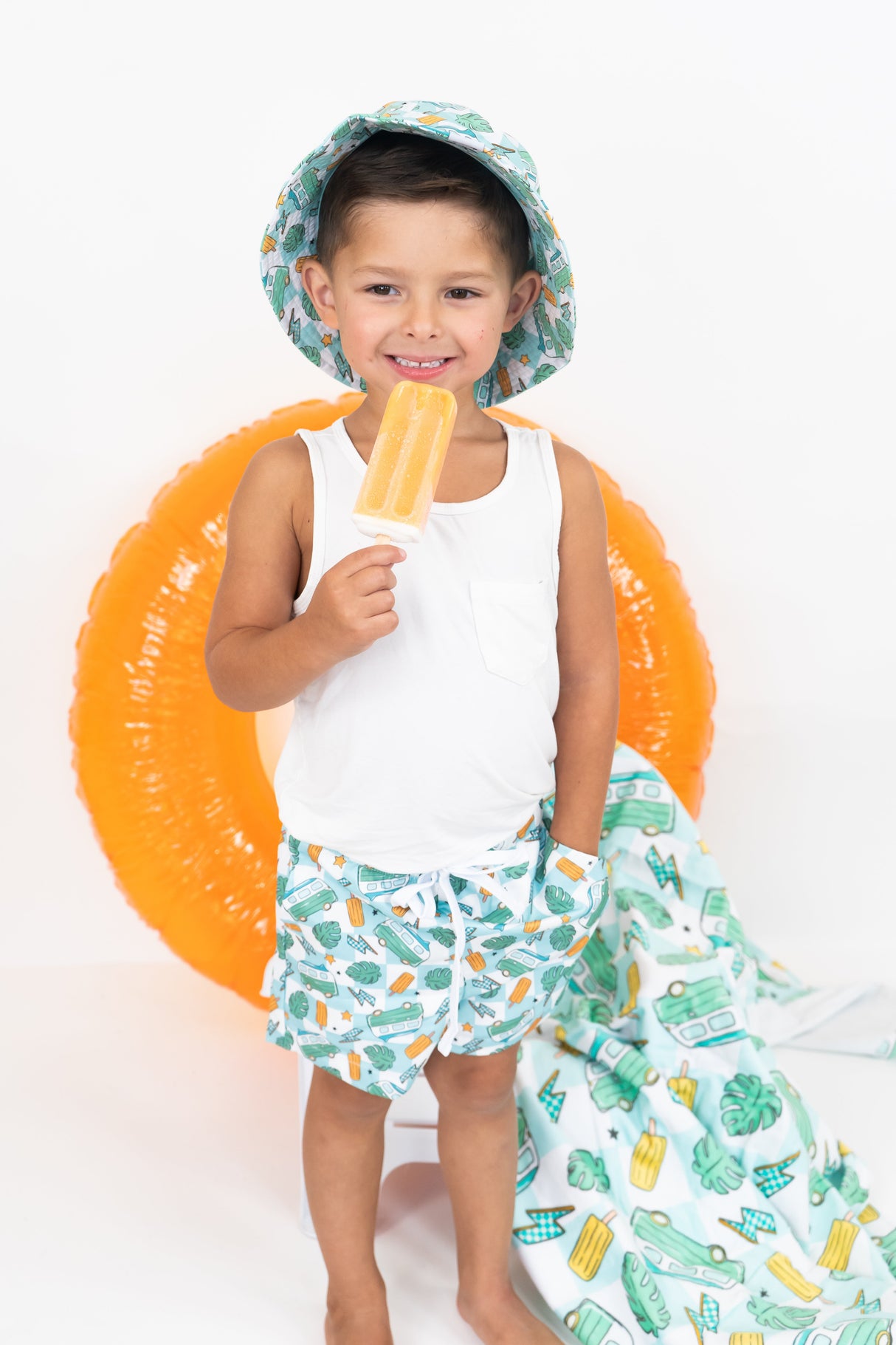 EXCLUSIVE CHECKED OUT FOR SUMMER DREAM SWIM TRUNKS from DREAM BIG LITTLE CO