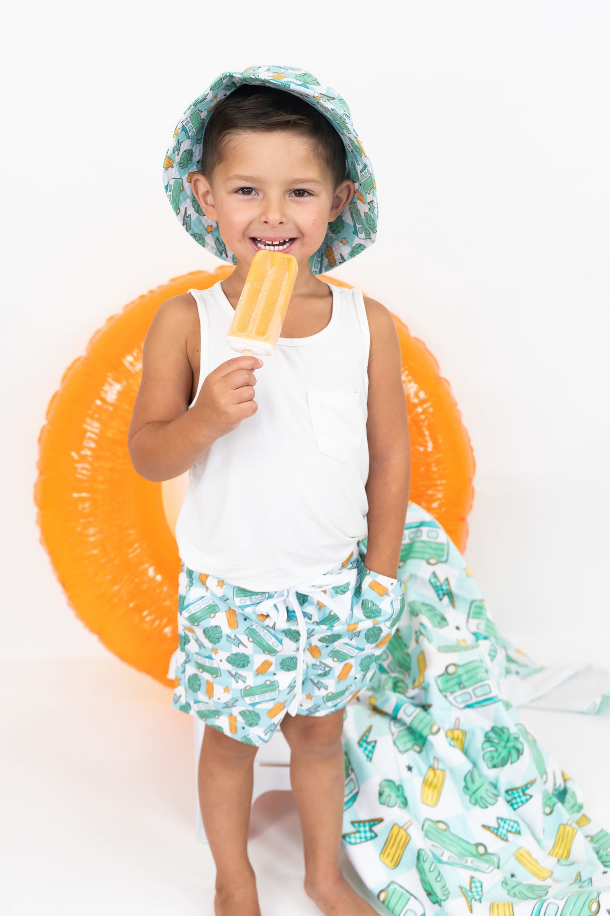 EXCLUSIVE CHECKED OUT FOR SUMMER DREAM SWIM TRUNKS from DREAM BIG LITTLE CO