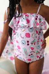 EXCLUSIVE BEACHIN’ IT WITH BRYNNLEIGH DREAM SPAGHETTI ONE PIECE SWIM SUIT from DREAM BIG LITTLE CO