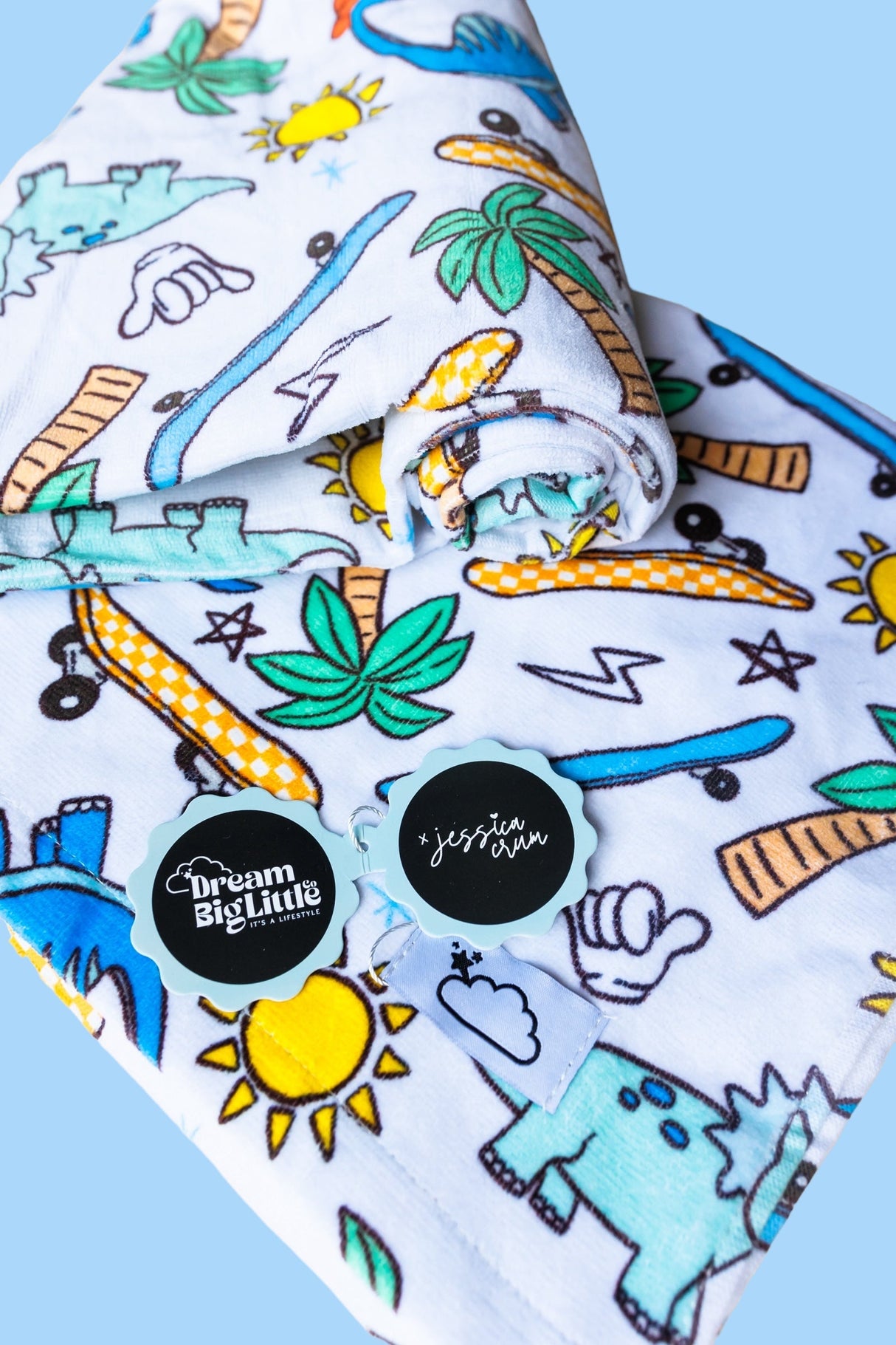 EXCLUSIVE SURF-O-SAURUS DREAM TOWEL from DREAM BIG LITTLE CO