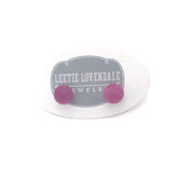 Amethyst Petite Frosted Lucite Ball Stud Earrings from Leetie Lovendale