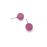 Amethyst Petite Frosted Lucite Ball Stud Earrings from Leetie Lovendale