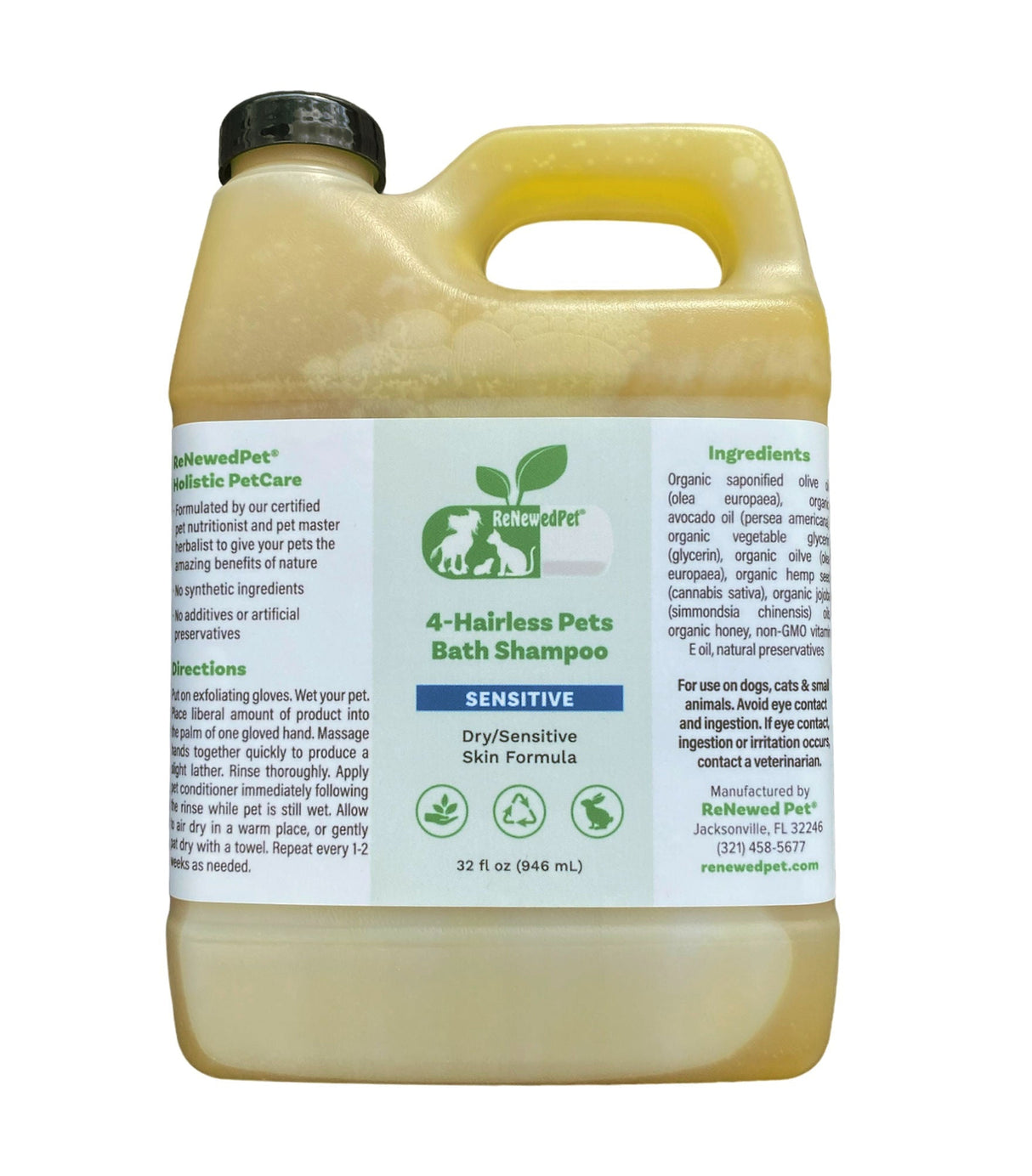 4-HAIRLESS PETS SENSITIVE SHAMPOO from ReNewedPet