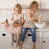 Delilah Floral Apron - fits sizes youth small through adult 2XL from BapronBaby