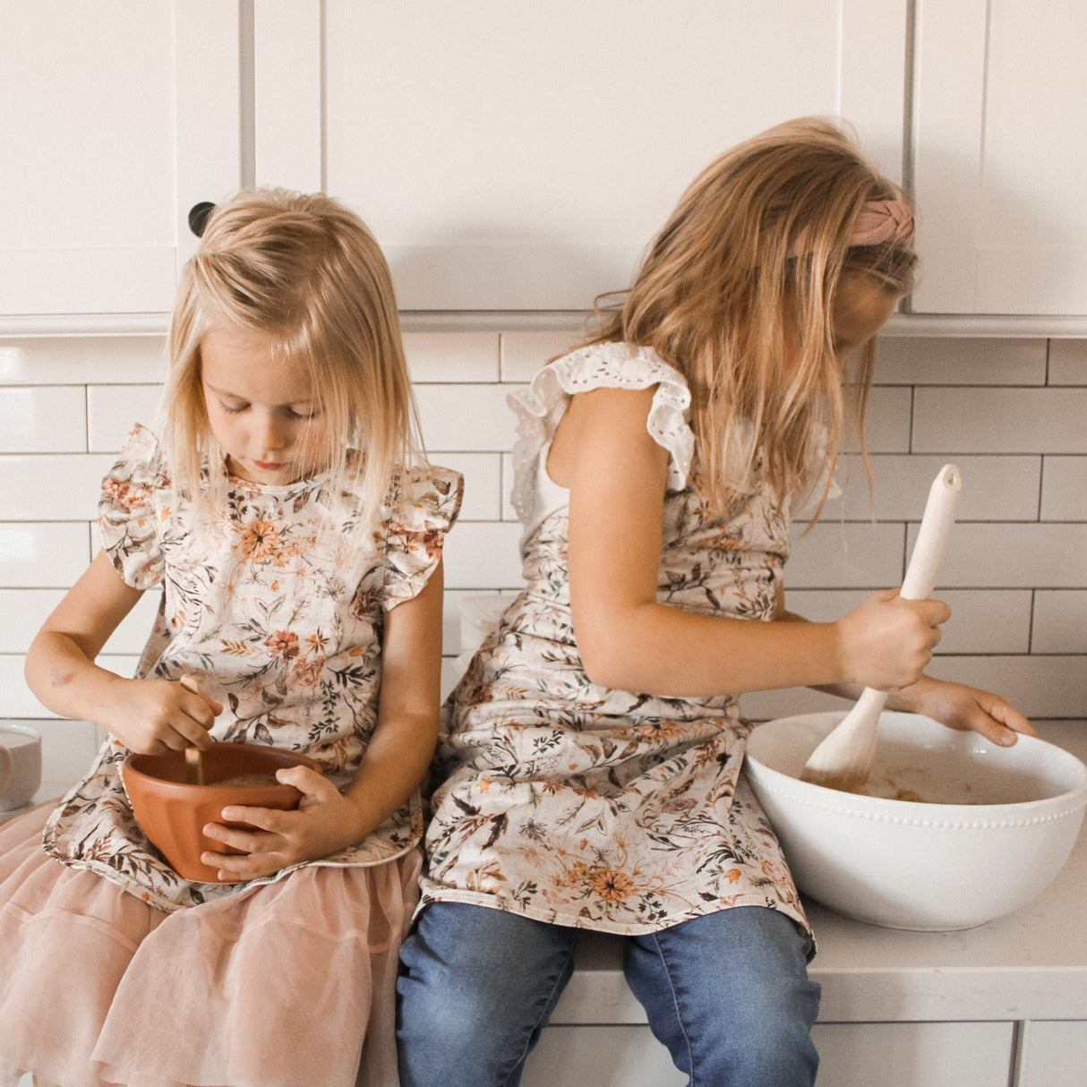 Delilah Floral Apron - fits sizes youth small through adult 2XL from BapronBaby