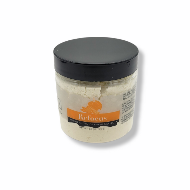 Milk Bath - Refocus (Patchouli, Orange, & Hempseed Oil) Mini from Evolve Botanica