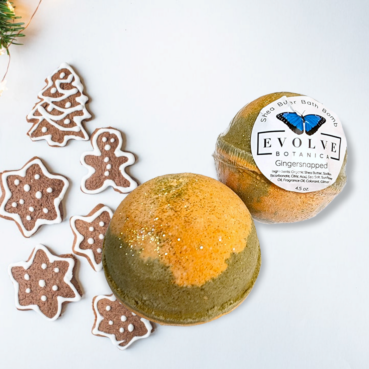 Bath Bomb - Gingersnapped ( Christmas - Holiday ) from Evolve Botanica