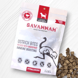 Ostrich Bites with Grapefruit (3oz): The Tasty, Immune-Boosting Treat for Dogs from Savannah Pet Food