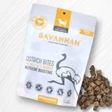 Ostrich Bites with Mango (3oz): The Tropical, Nutrient-Rich Treat for Dogs from Savannah Pet Food
