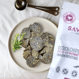 Ostrich Chips with Beetroot (2.5oz): The Flavorful, Immune-Boosting Treat for Dogs from Savannah Pet Food
