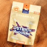 Savannah Chewy Ostrich Tendon Mix (3oz): The Protein-Packed, Hypoallergenic Chew for All Dogs from Savannah Pet Food