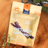 Crunchy Ostrich Esophagus Pieces: The Light & Airy, All-Natural Treat for Small to Medium Dogs from Savannah Pet Food