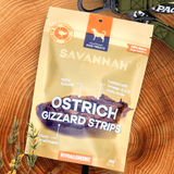 Chewy Ostrich Gizzard Strips: The Protein & Omega-3 Rich, Natural Dog Chew Treat from Savannah Pet Food