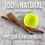 Crunchy Ostrich Esophagus Pieces: The Light & Airy, All-Natural Treat for Small to Medium Dogs from Savannah Pet Food