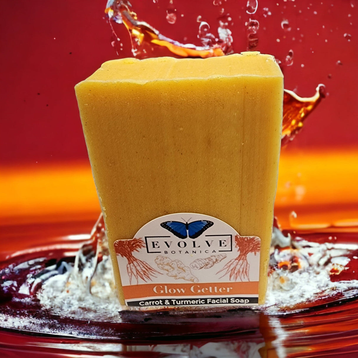Standard Soap - Glow Getter (Carrot, Turmeric & Honey Facial Soap) from Evolve Botanica