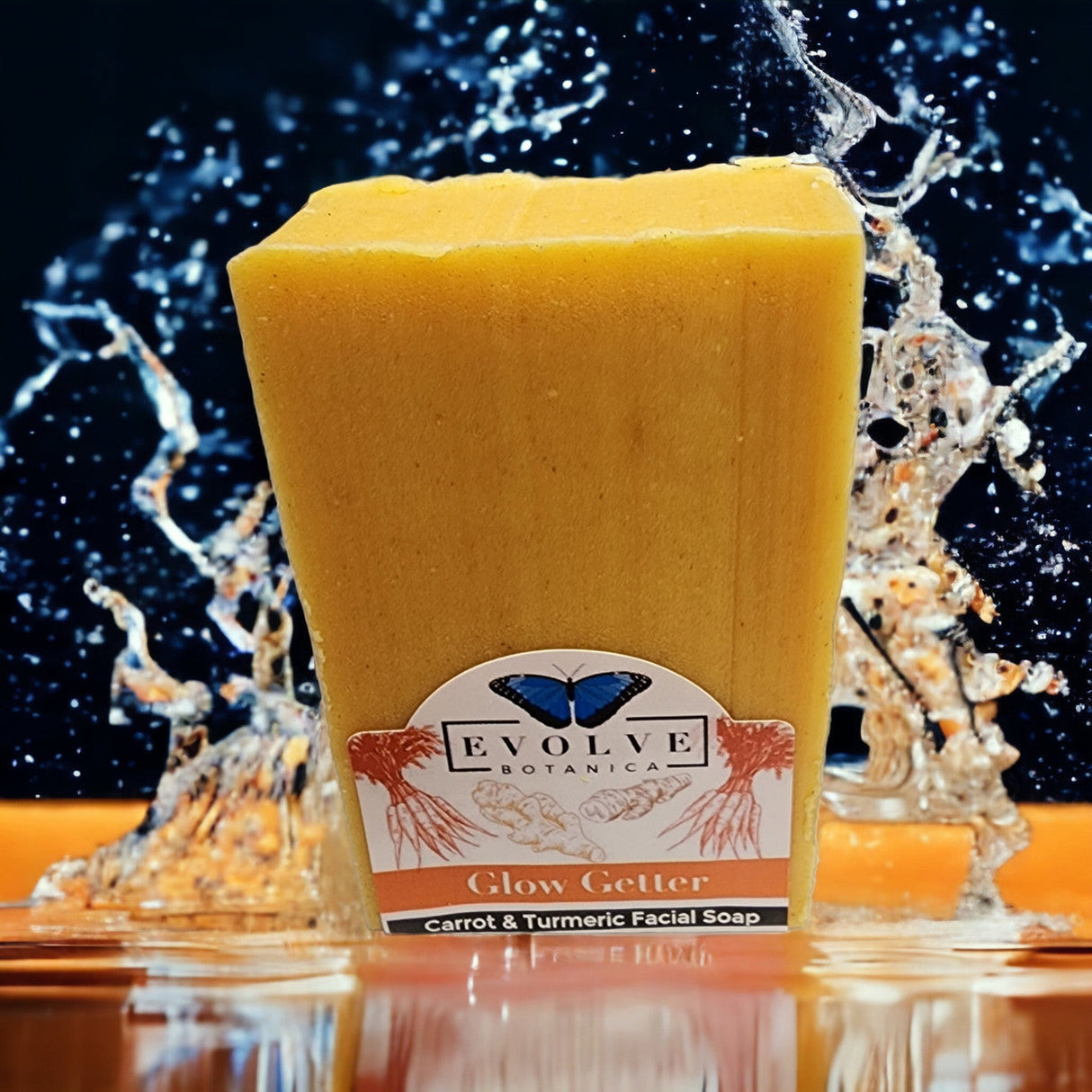 Standard Soap - Glow Getter (Carrot, Turmeric & Honey Facial Soap) from Evolve Botanica