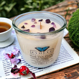 Rocks Candle - Mad Tea Party (Wood Wick Lepidolite Gemstone Soy Candle) from Evolve Botanica
