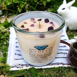 Rocks Candle - Mad Tea Party (Wood Wick Lepidolite Gemstone Soy Candle) from Evolve Botanica