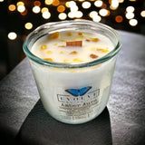Rocks Candle - Warm Wishes (Wood Wick Citrine & Aventurine Gemstone Soy Candle) from Evolve Botanica
