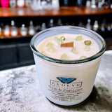 Rocks Candle - Gin & Juniper (Wood Wick Prehnite Gemstone Soy Candle) from Evolve Botanica