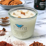 Rocks Candle - Gingersnapped (Wood Wick Gold Rutilated Quartz Gemstone Soy Candle) from Evolve Botanica