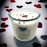 Rocks Candle - Love Potion #9 (Wood Wick Garnet & Rose Quartz Gemstone Soy Candle) from Evolve Botanica