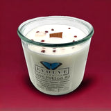 Rocks Candle - Love Potion #9 (Wood Wick Garnet & Rose Quartz Gemstone Soy Candle) from Evolve Botanica