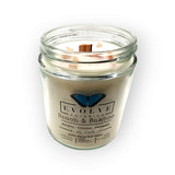 Classic 9oz Jam Jar Crystal Soy Candle - Beach & Bamboo (Sunstone) from Evolve Botanica