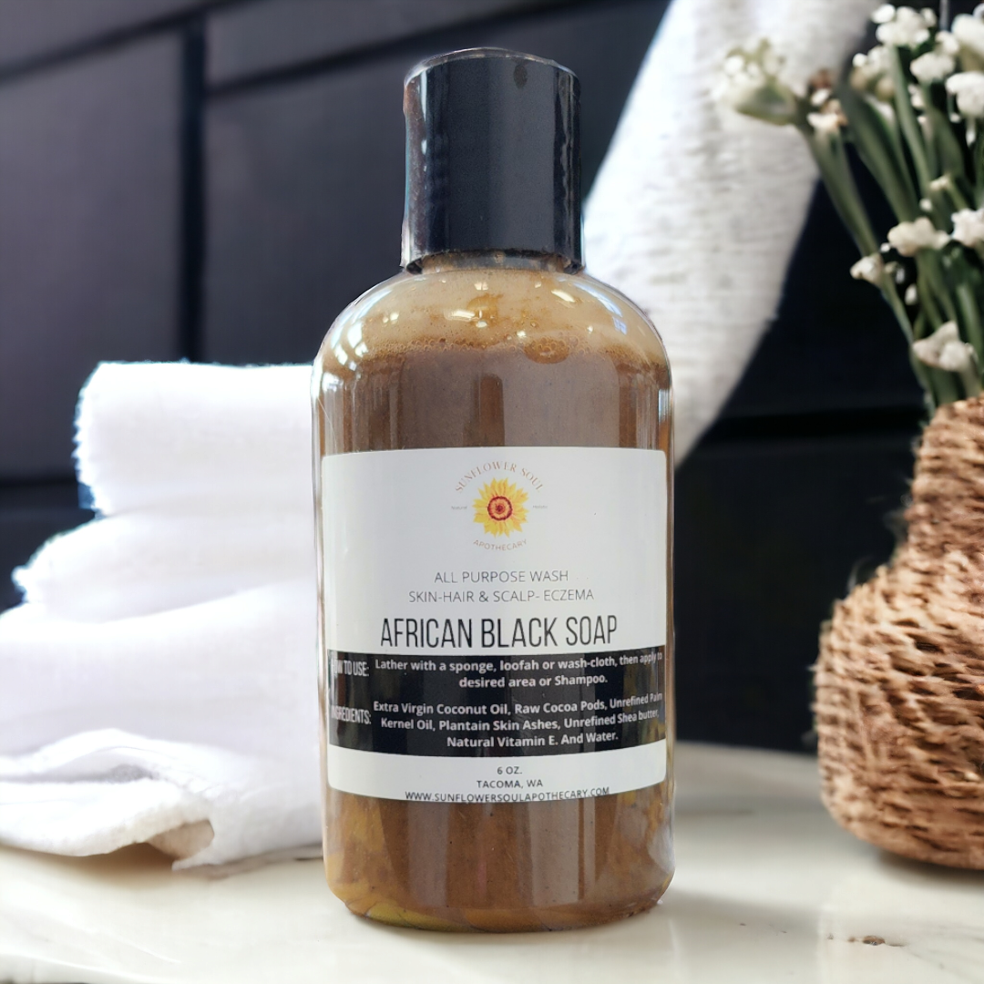 African Black Soap from sunflowersoulapothecary.com