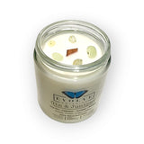 Classic 9oz Jam Jar Crystal Soy Candle - Gin & Juniper (Prehnite) from Evolve Botanica