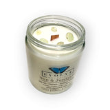 Classic 9oz Jam Jar Crystal Soy Candle - Gin & Juniper (Prehnite) from Evolve Botanica