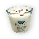 Rocks Candle - It's a Vibe (Wood Wick Mookite Jasper Gemstone Soy Candle) from Evolve Botanica
