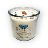 Rocks Candle - It Girl (Wood Wick Sunstone & Red Jasper Gemstone Soy Candle) from Evolve Botanica