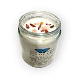 Classic 9oz Jam Jar Crystal Soy Candle - It Girl (Sunstone & Red Jasper) from Evolve Botanica