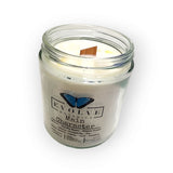 Classic 9oz Jam Jar Crystal Soy Candle - Main Character (Citrine & Snow Quartz) from Evolve Botanica