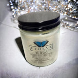 Classic 9oz Jam Jar Crystal Soy Candle - It Girl (Sunstone & Red Jasper) from Evolve Botanica