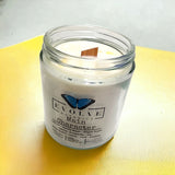 Classic 9oz Jam Jar Crystal Soy Candle - Main Character (Citrine & Snow Quartz) from Evolve Botanica