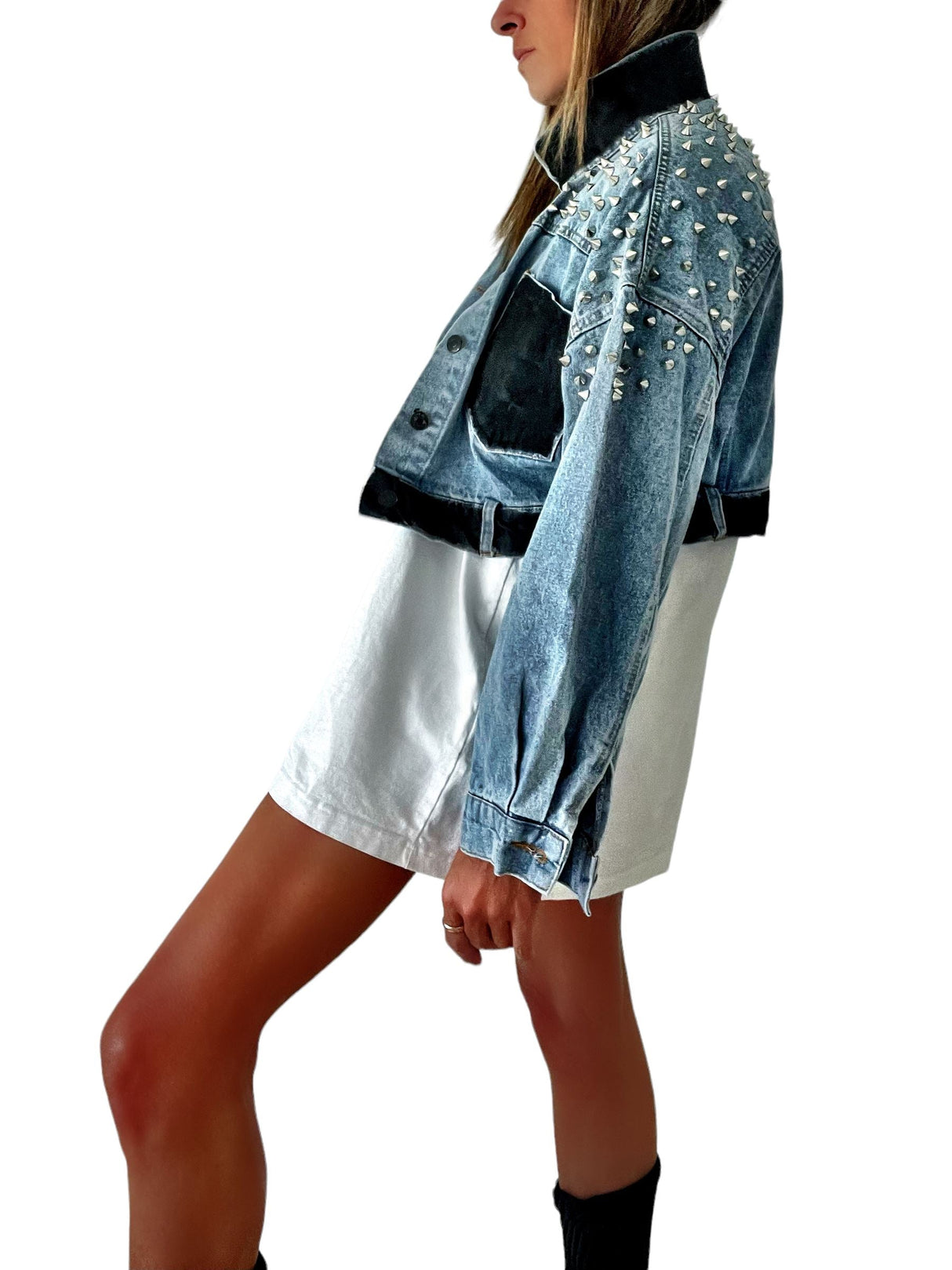 'Spiked and Beyond' Denim Jacket from Wren + Glory