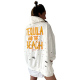 'Tequila and the Beach' Painted Hoodie from Wren + Glory