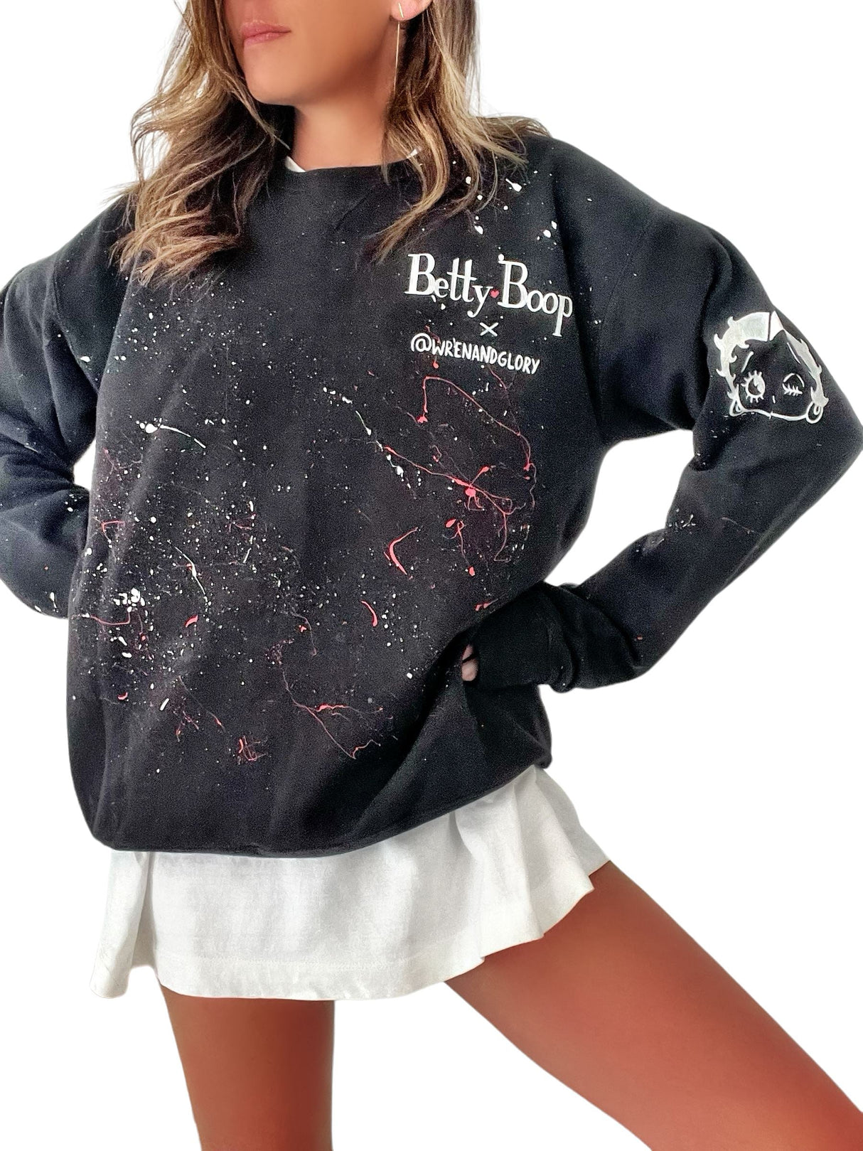 'Betty Boop x W+G' Crewneck from Wren + Glory