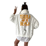 'Tequila and the Beach' Painted Hoodie from Wren + Glory