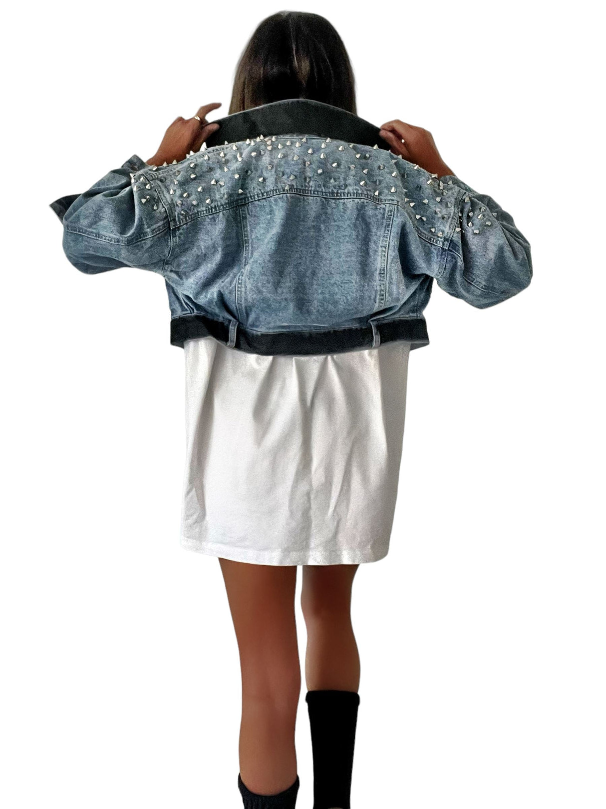 'Spiked and Beyond' Denim Jacket from Wren + Glory