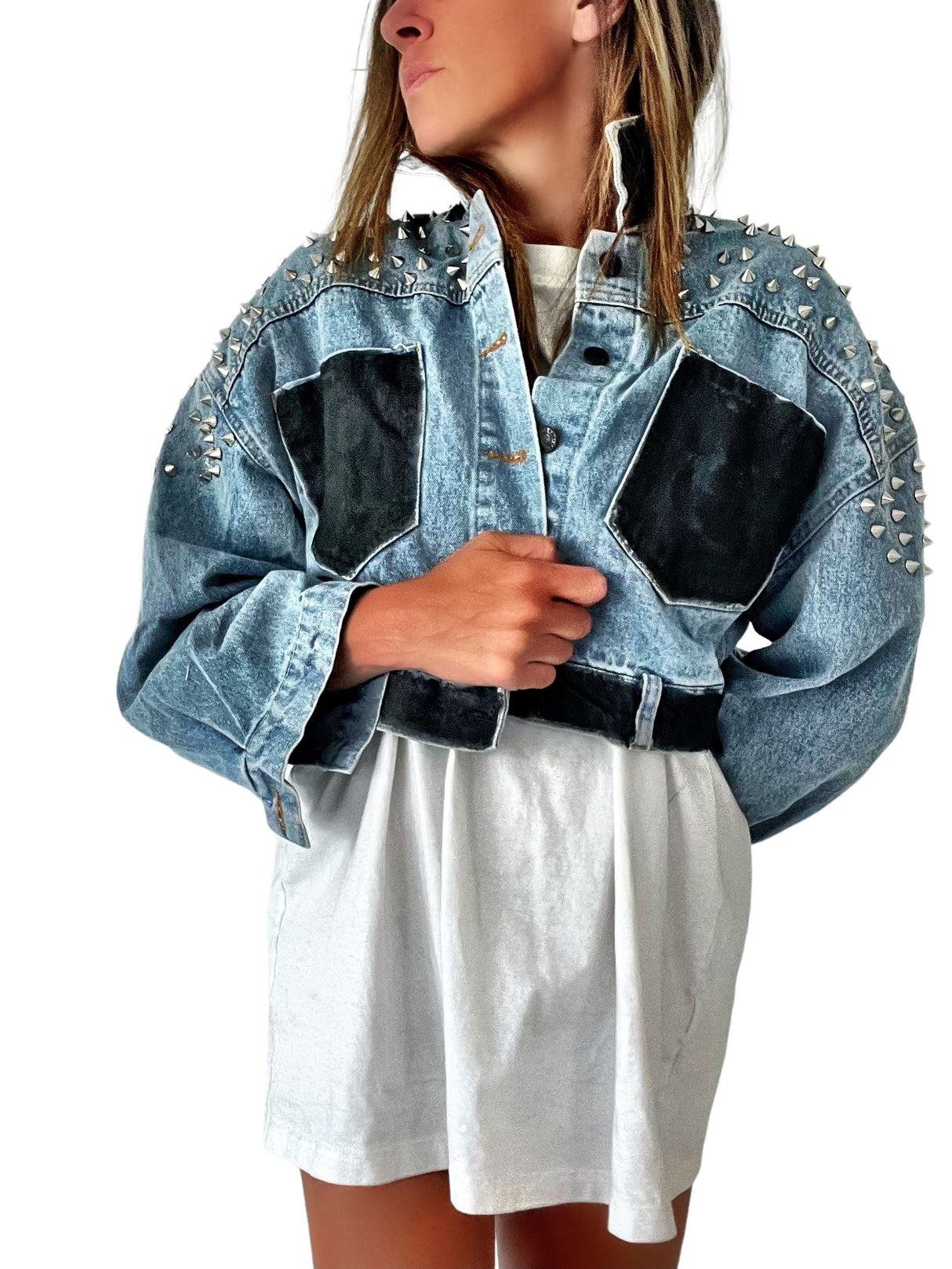 'Spiked and Beyond' Denim Jacket from Wren + Glory