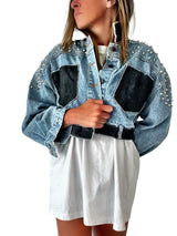 'Spiked and Beyond' Denim Jacket from Wren + Glory