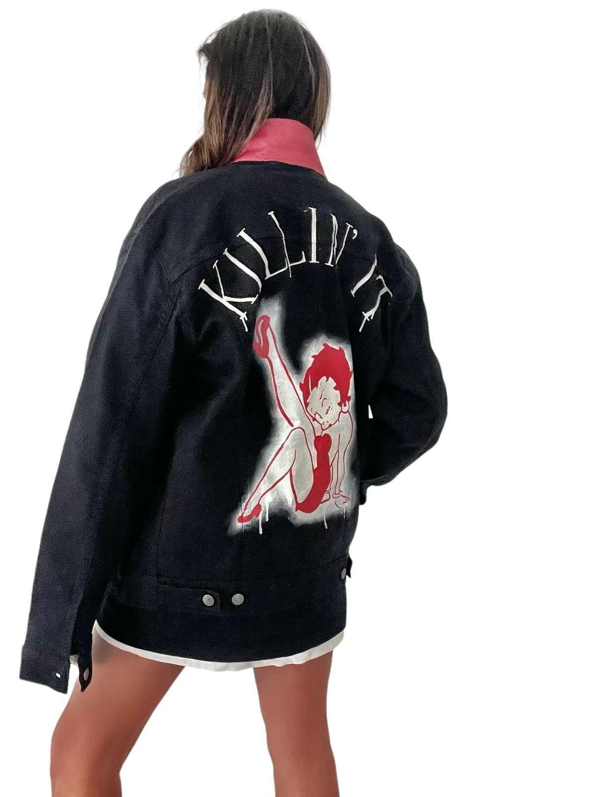 'Betty Boop x W+G' Denim Jacket from Wren + Glory