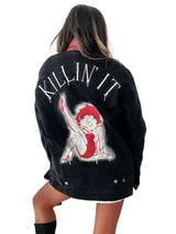 'Betty Boop x W+G' Denim Jacket from Wren + Glory
