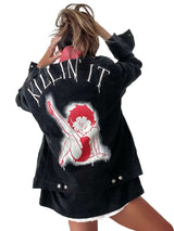 'Betty Boop x W+G' Denim Jacket from Wren + Glory