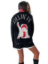 'Betty Boop x W+G' Denim Jacket from Wren + Glory