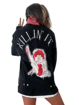 'Betty Boop x W+G' Denim Jacket from Wren + Glory
