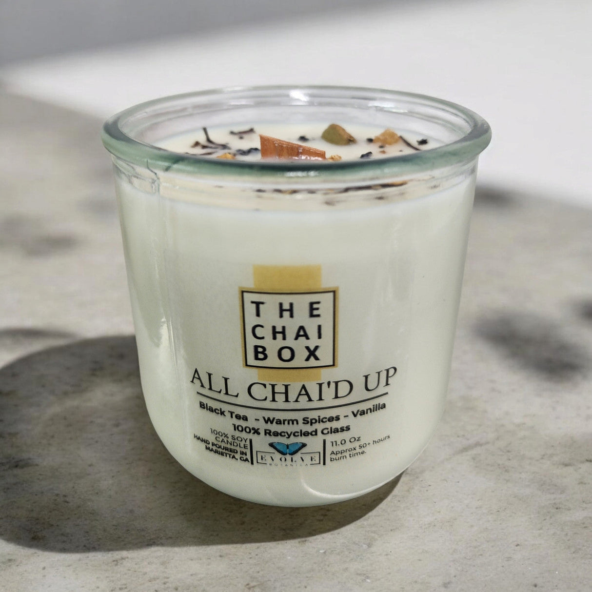 Rocks Candle - Chai (Wood Wick Gemstone Soy Candle) from Evolve Botanica